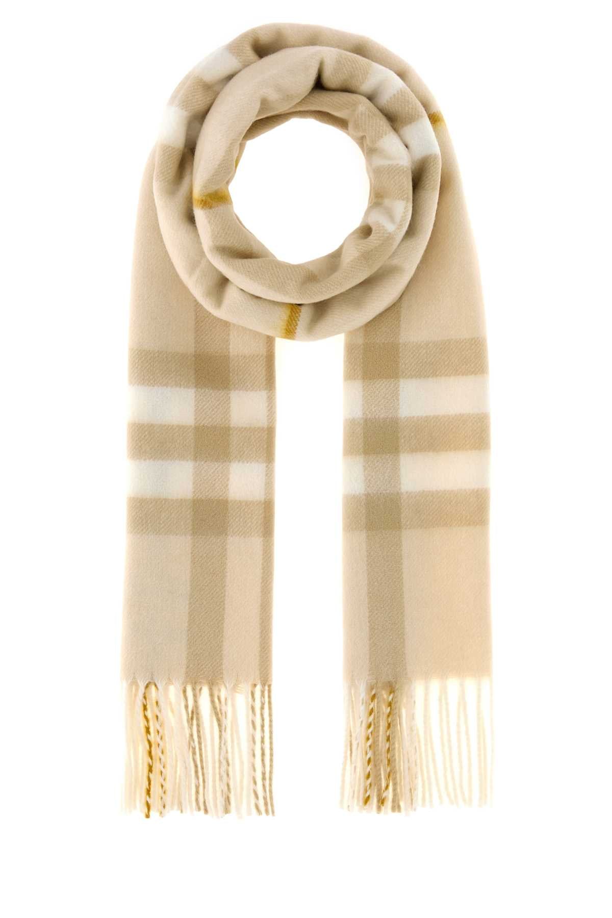Burberry Giant Scarf — Beige Cashmere Scarfs