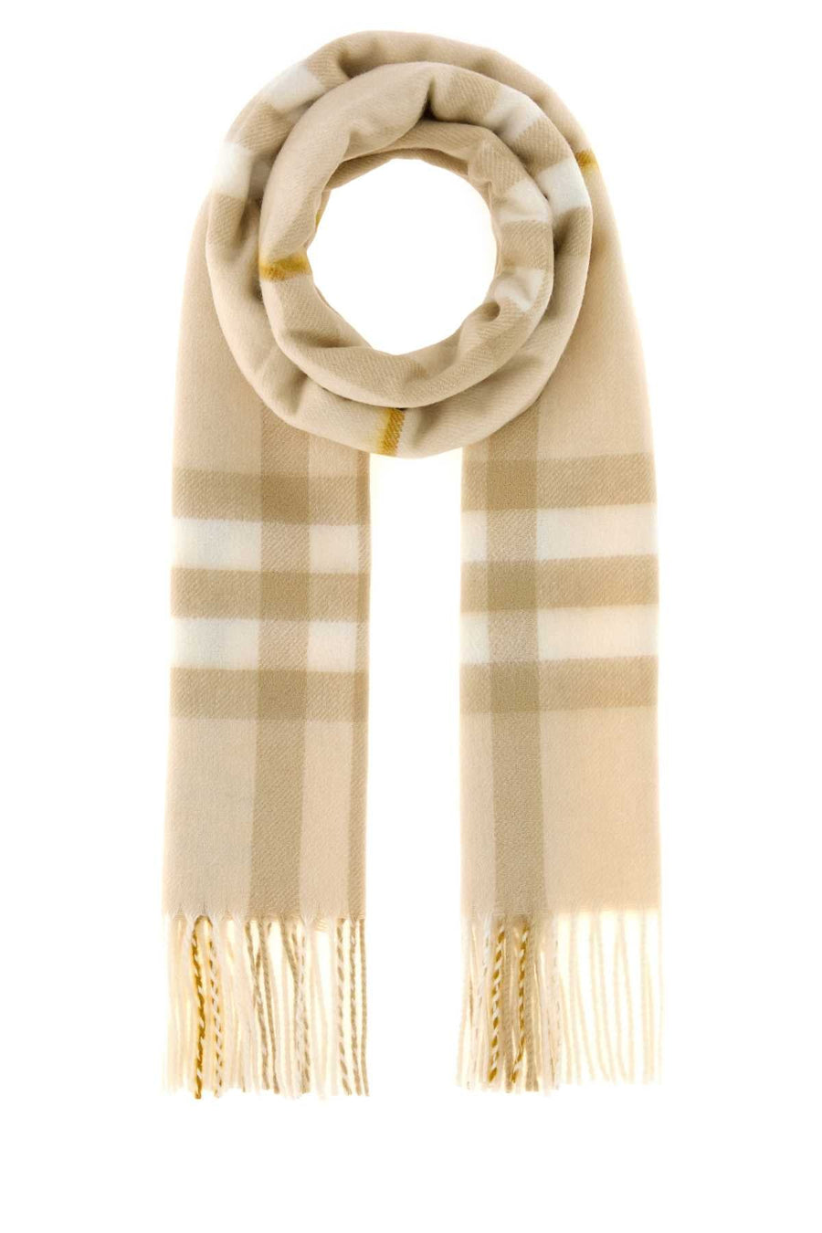 Burberry Giant Scarf — Beige Cashmere Scarfs