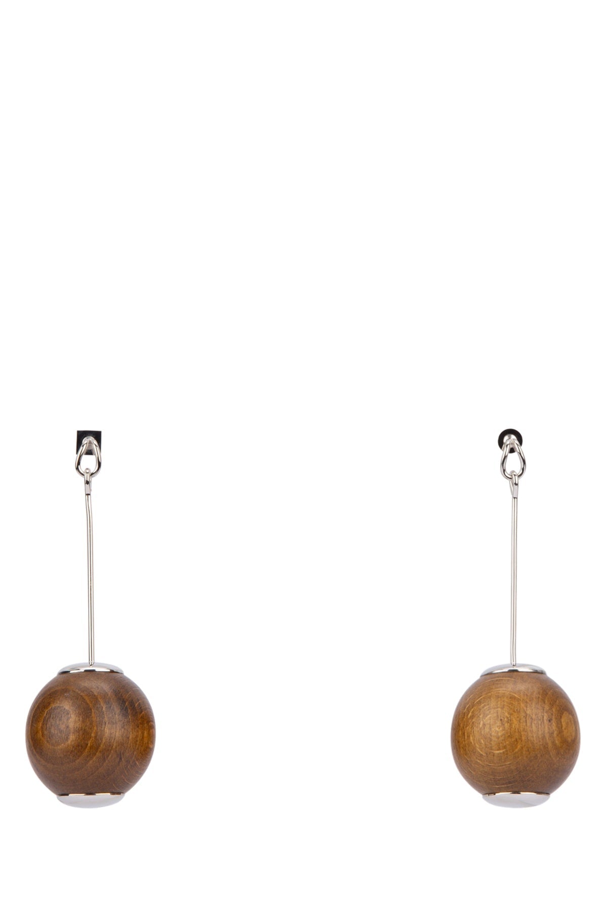 Jacquemus Grandes Earrings — Brown Principal:wood Brass