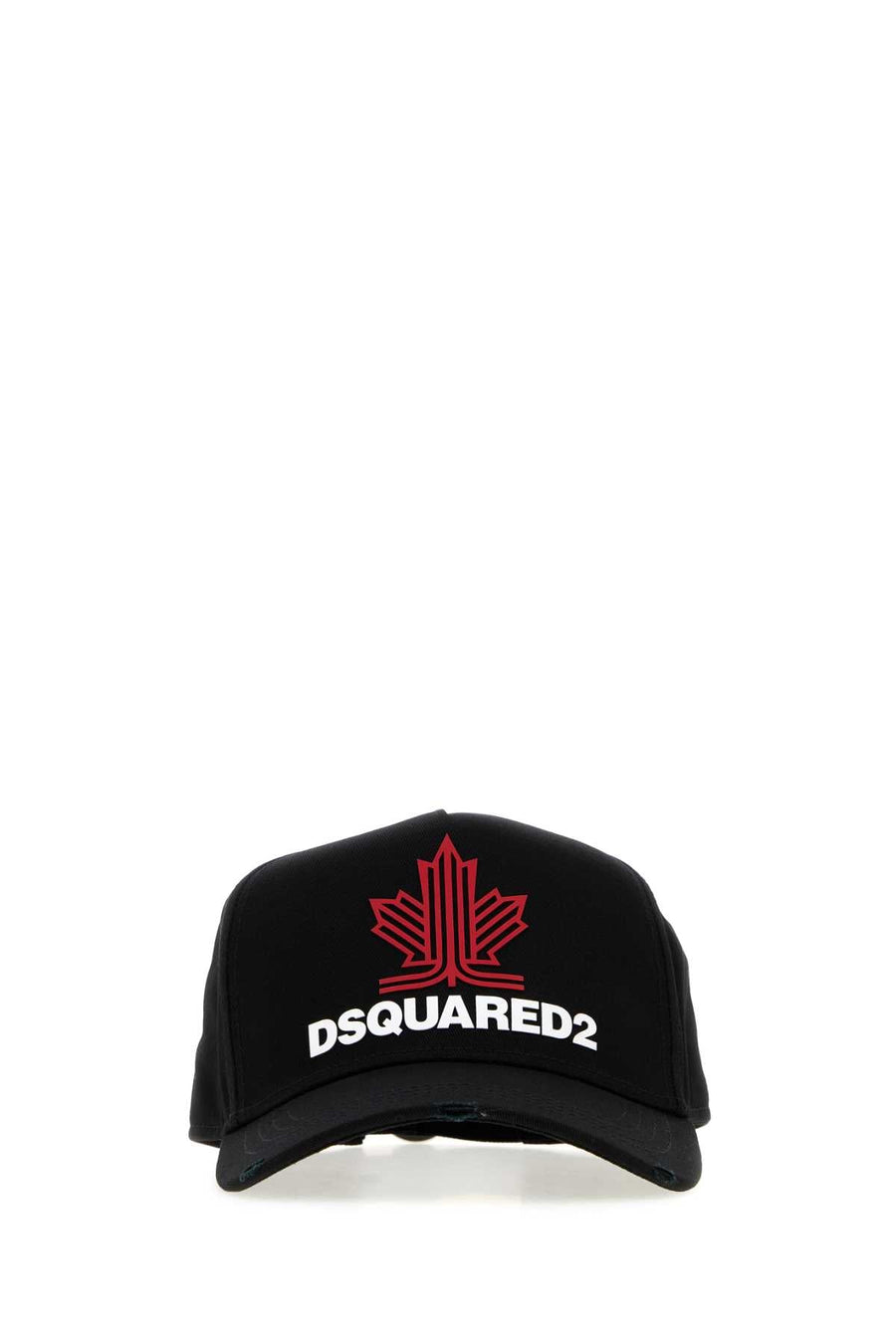 Dsquared2 Bcm103205c00001 Logo-Embroidered Baseball Cap — Black Exterior: Cotton Caps