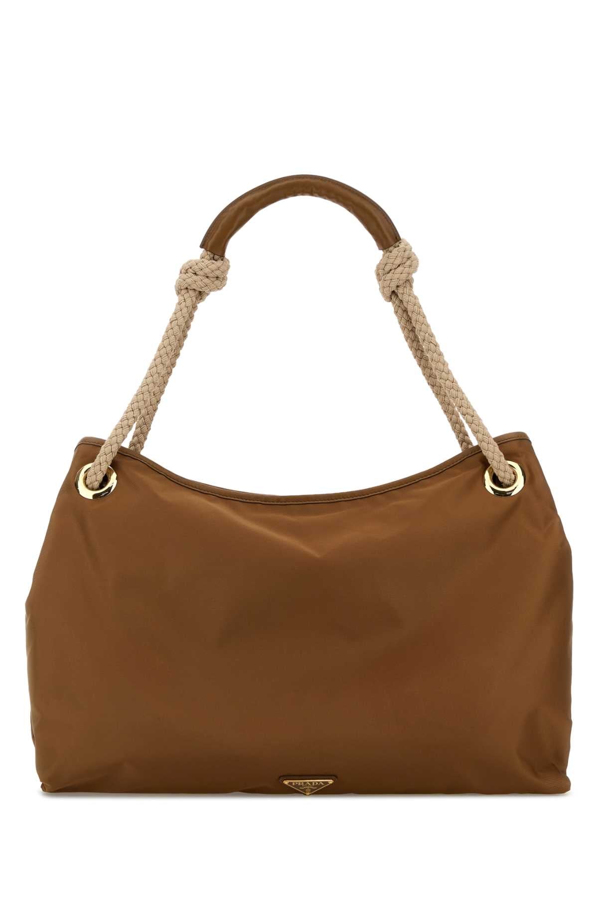 Prada Sacca Shoulder Bag — Brown
