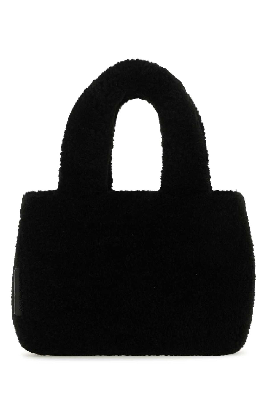 Amina Muaddi Mano Top Handle Bag — Black