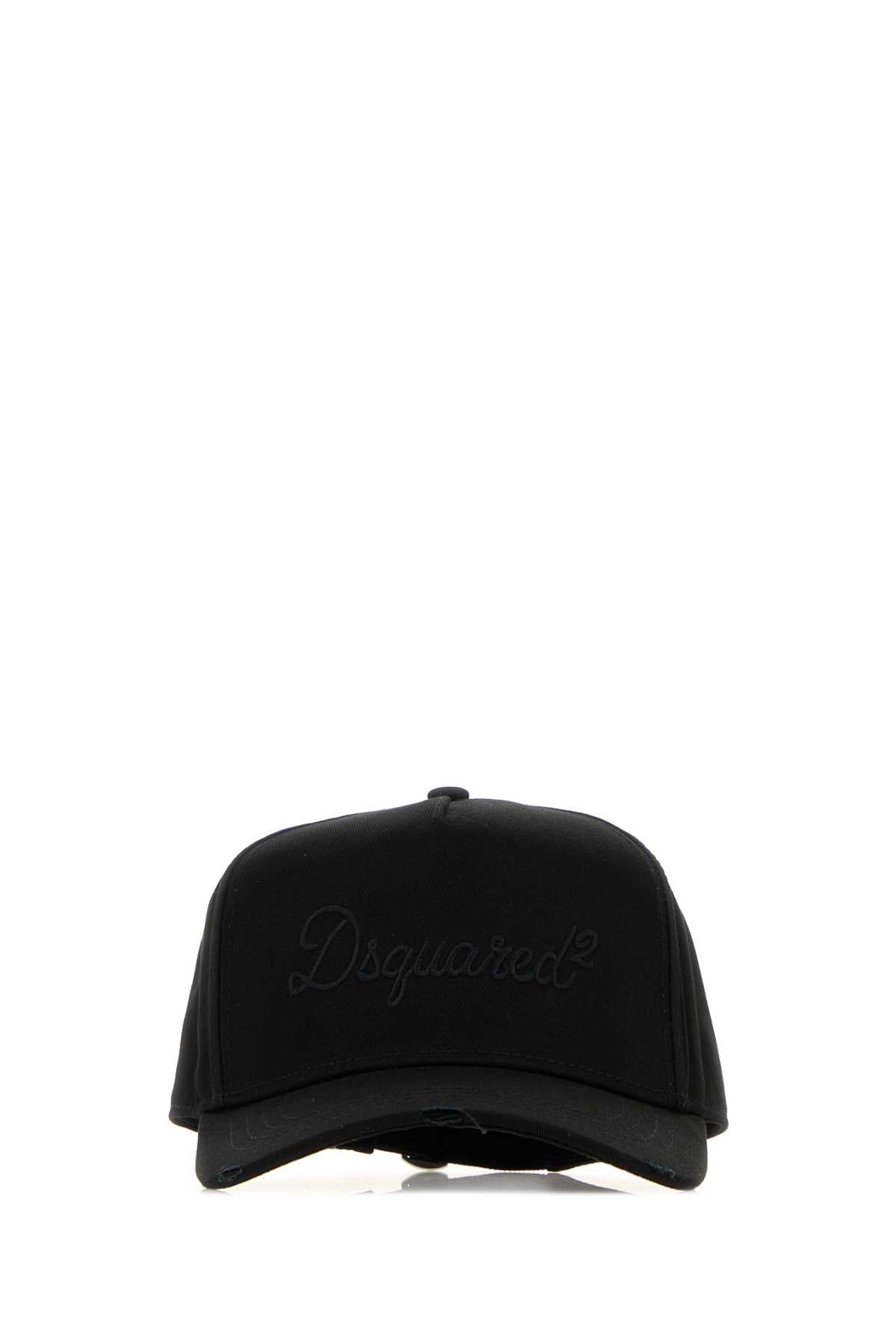 Dsquared2 Hat Cotton Baseball Cap — Black Exterior: Caps