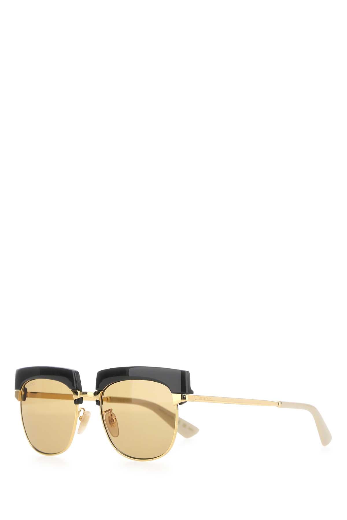 Gucci Metal Frame Sunglasses — Gold Exterior