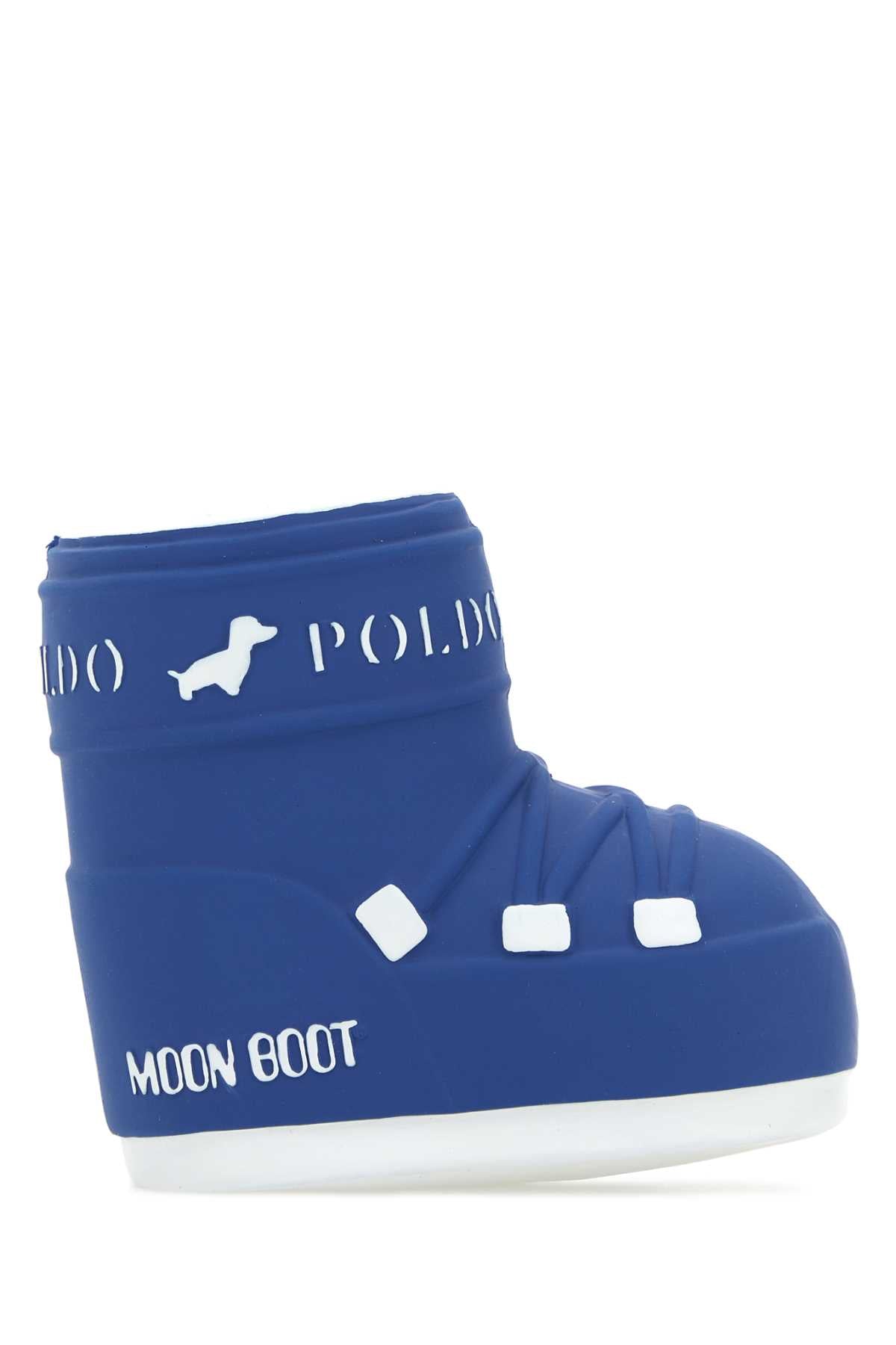 Blue Rubber Poldo Dog Couture X Moonboot Dogs Toy Blu Exterior: Extra-Accessori Accessory