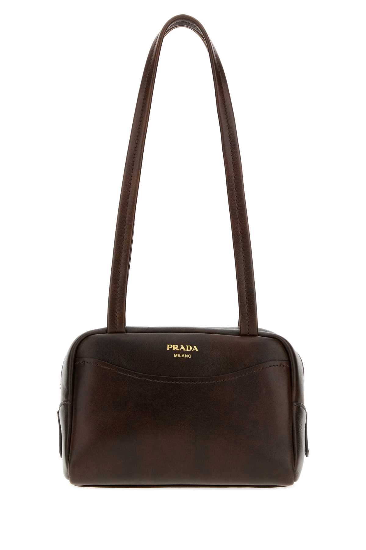 Prada Pelle Shoulder Bag — Brown Leather