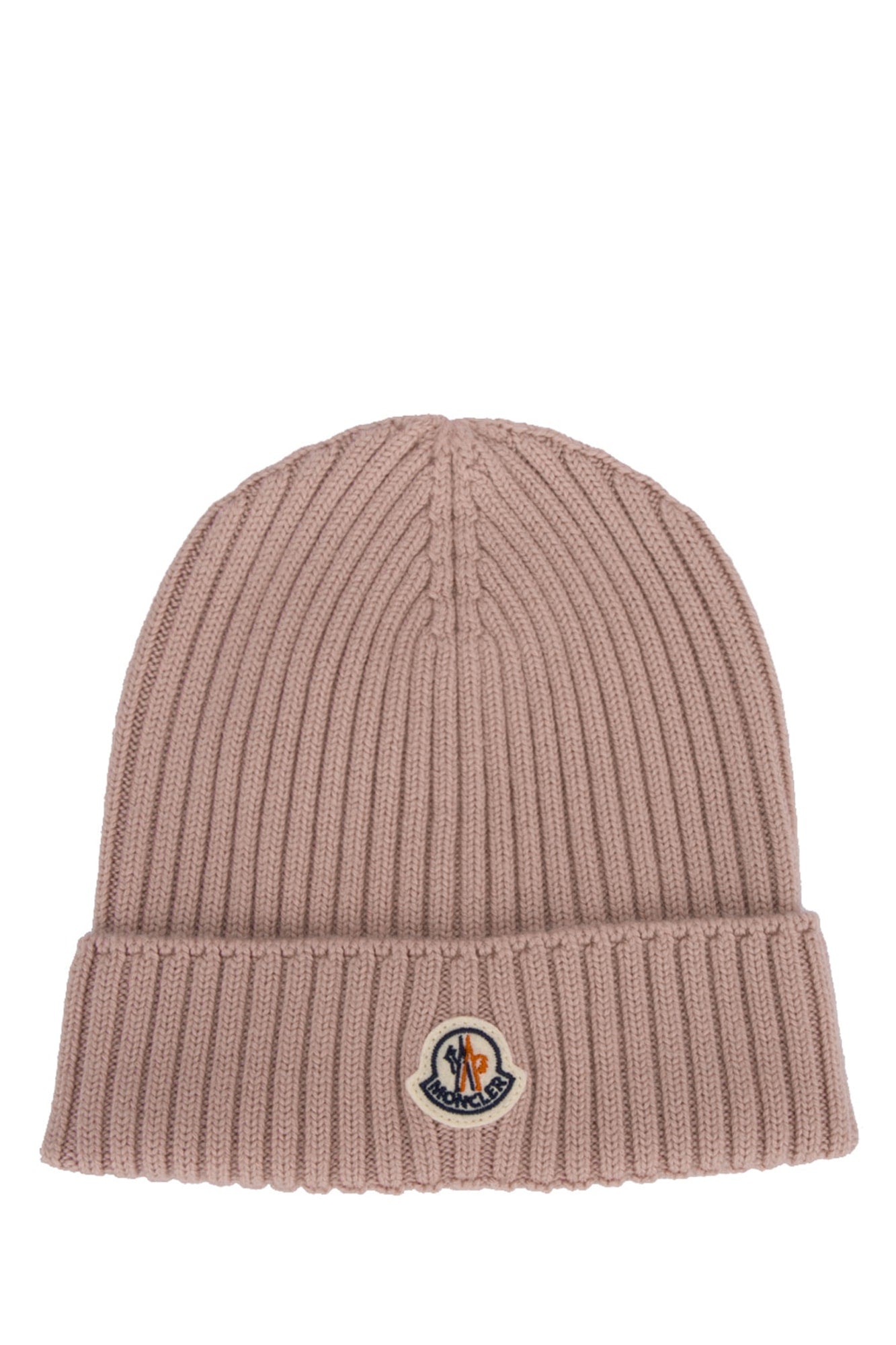 Moncler Jr Ribbed Wool Winter Hat — Beige