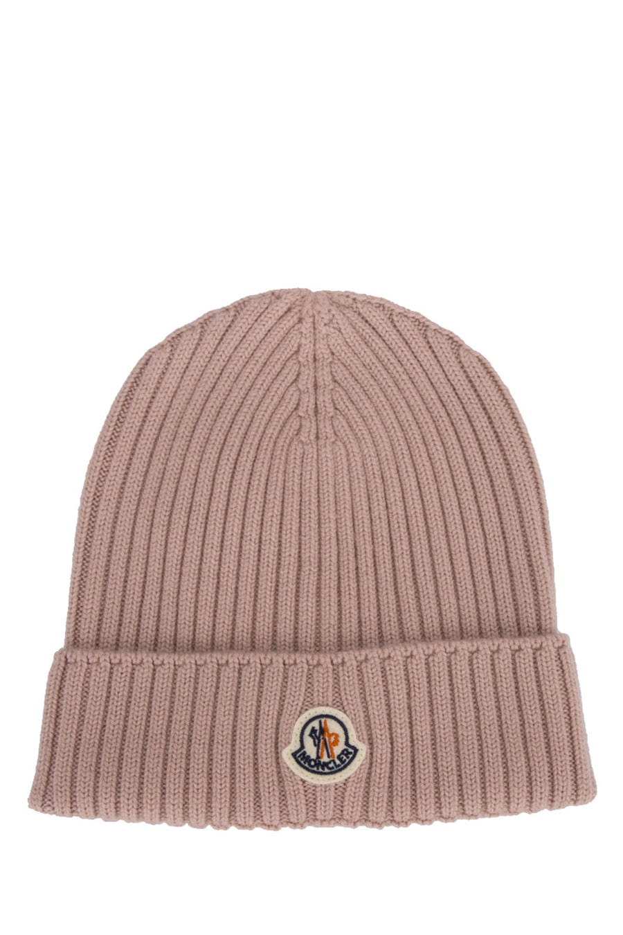 Moncler Jr Ribbed Wool Winter Hat — Beige