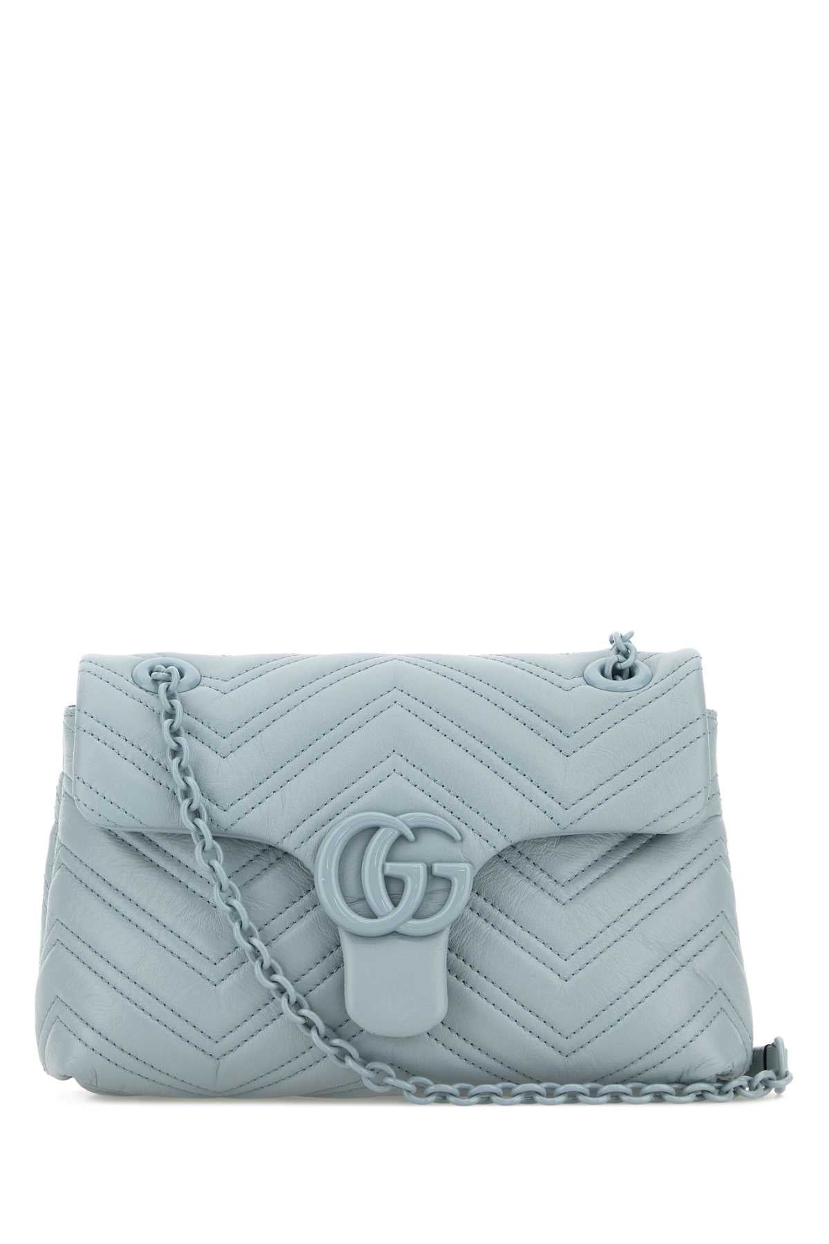 Gucci Gg Marmont Shoulder Bag — Blue Calf Skin