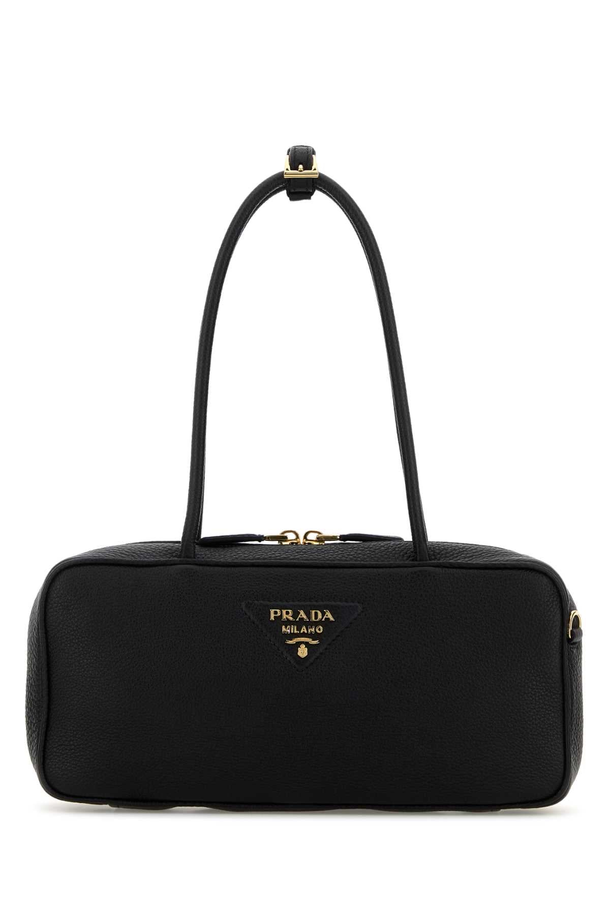 Prada Milano Shoulder Bag — Black Vitello