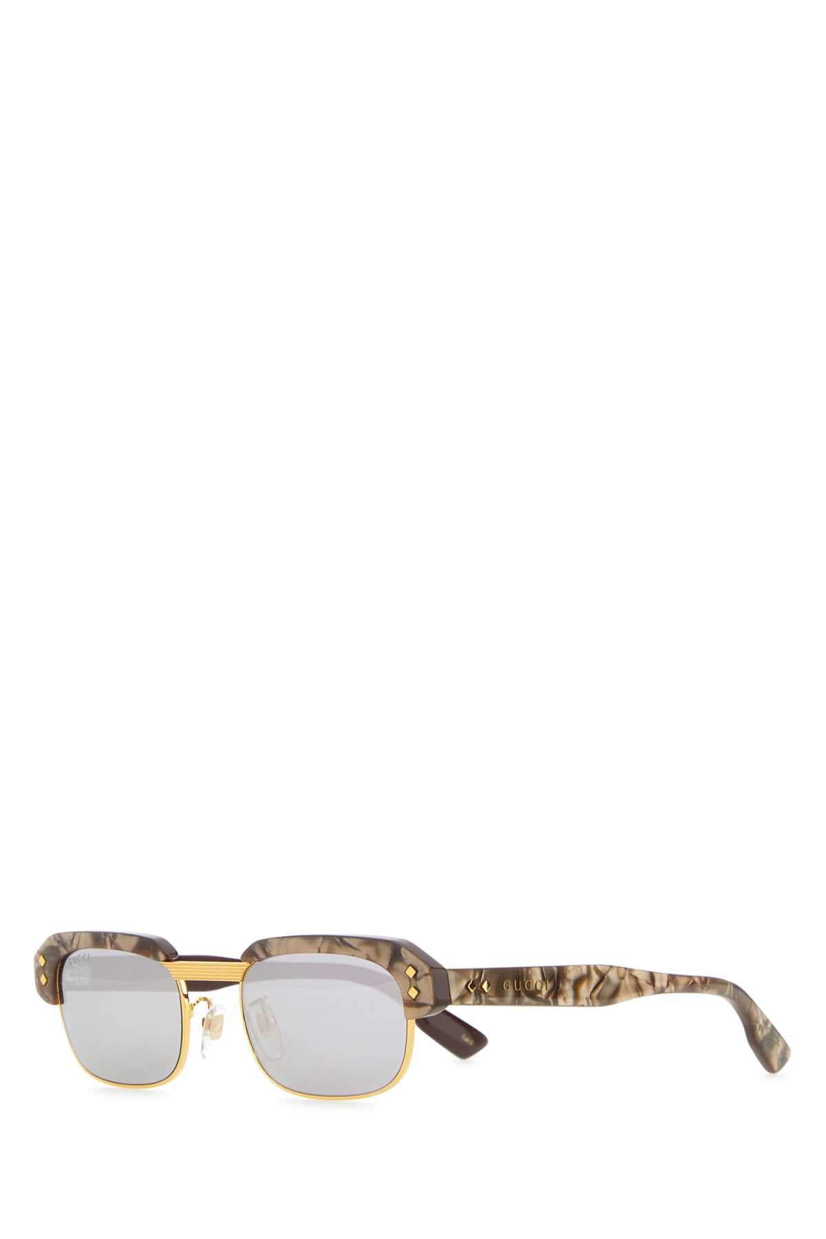 Gucci Printed Acetate And Metal Sunglasses — Brown Exterior