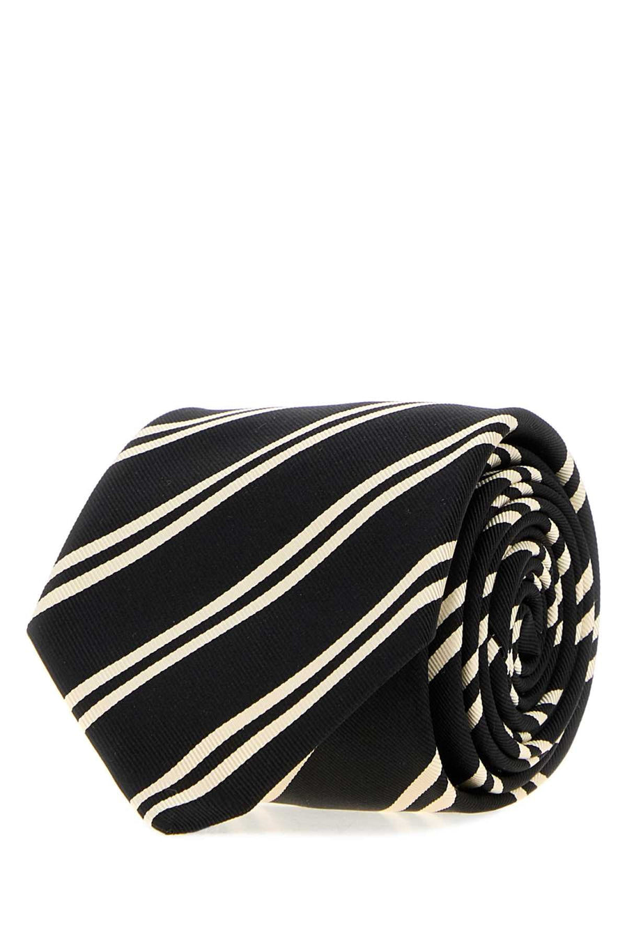 Saint Laurent Rayures Necktie — Black Exterior: Silk Lining: Neckties