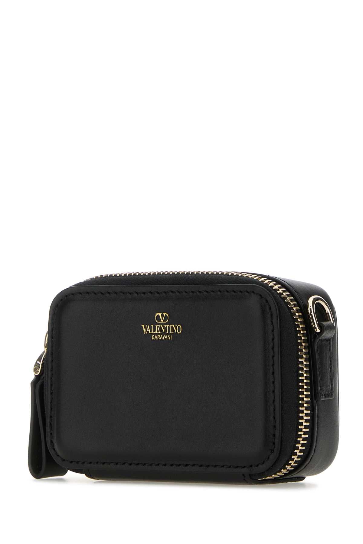 Valentino Garavani Leather Wallet — Black Exterior