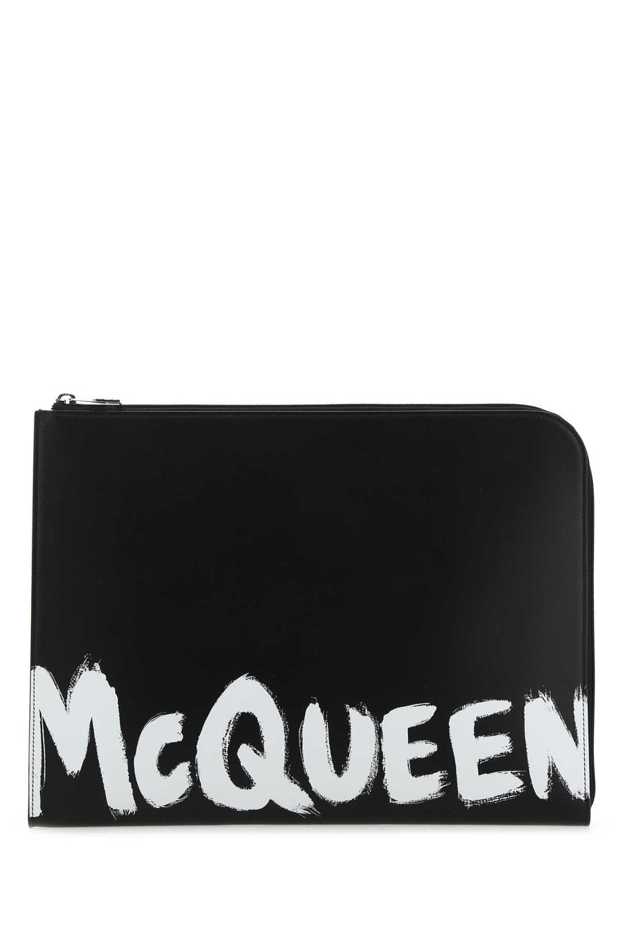 Alexander Mcqueen Logo-Print Leather Wallet — Black