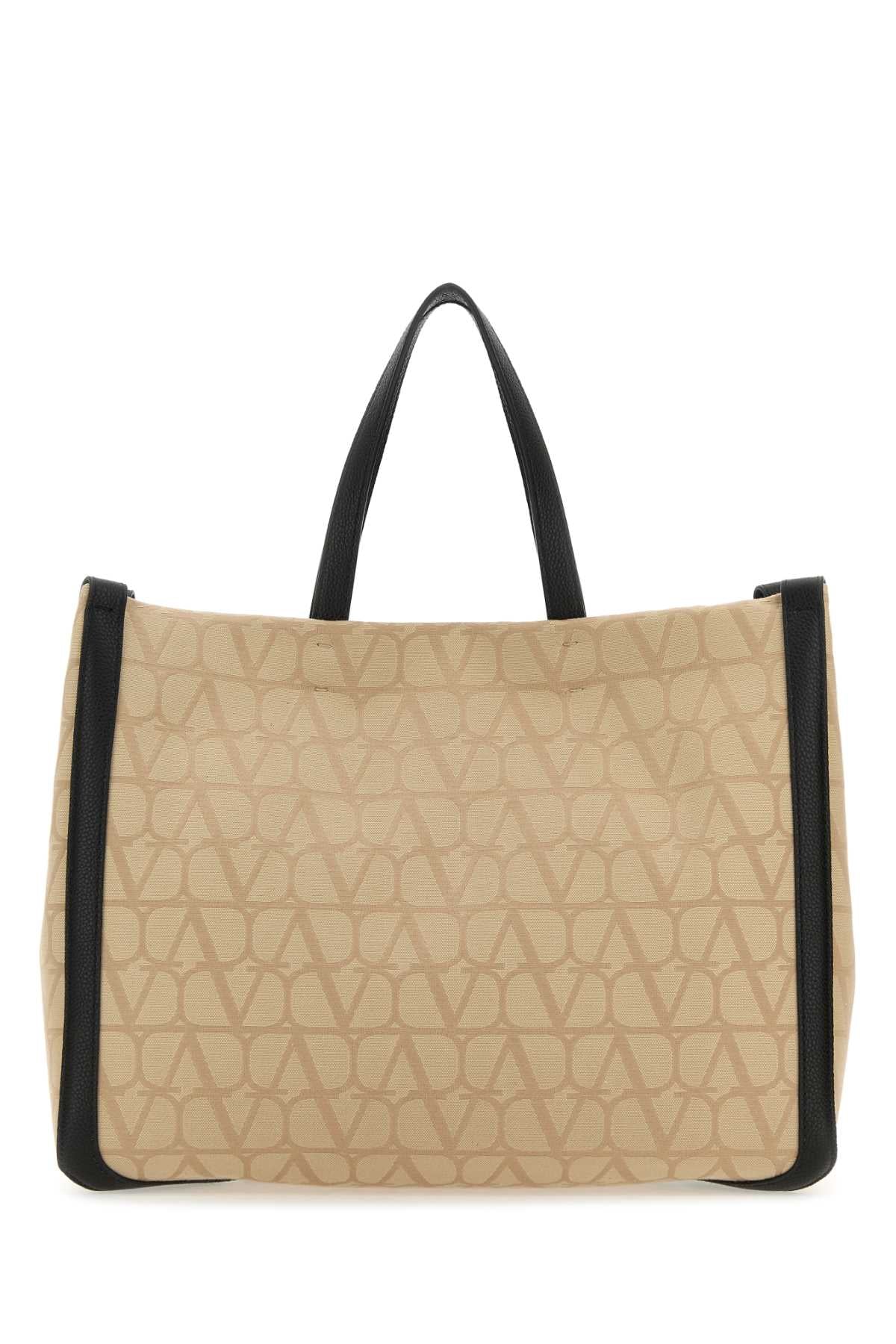 Valentino Garavani Toile Iconographe Tote Bag — Beige