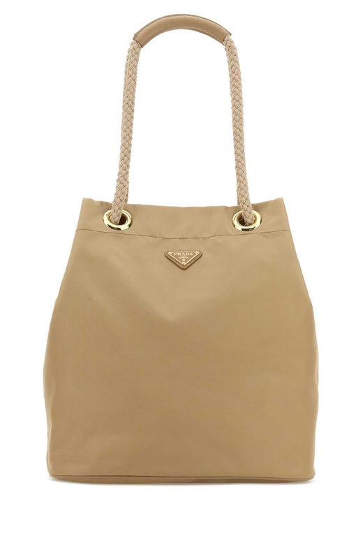Prada Mariner Bucket Bag — Beige