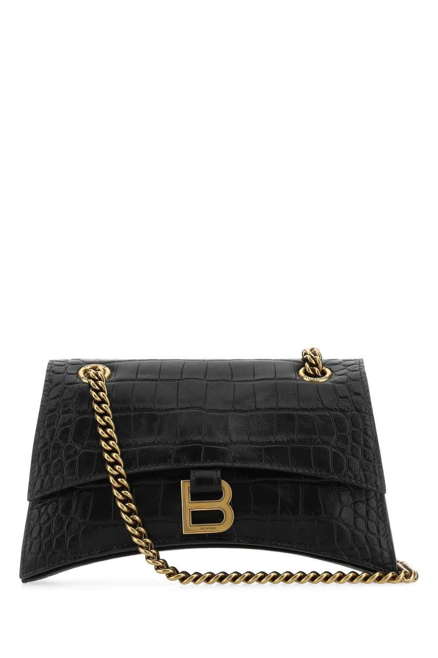Balenciaga Crush S Shoulder Bag — Black T Domesticated Calf Le
