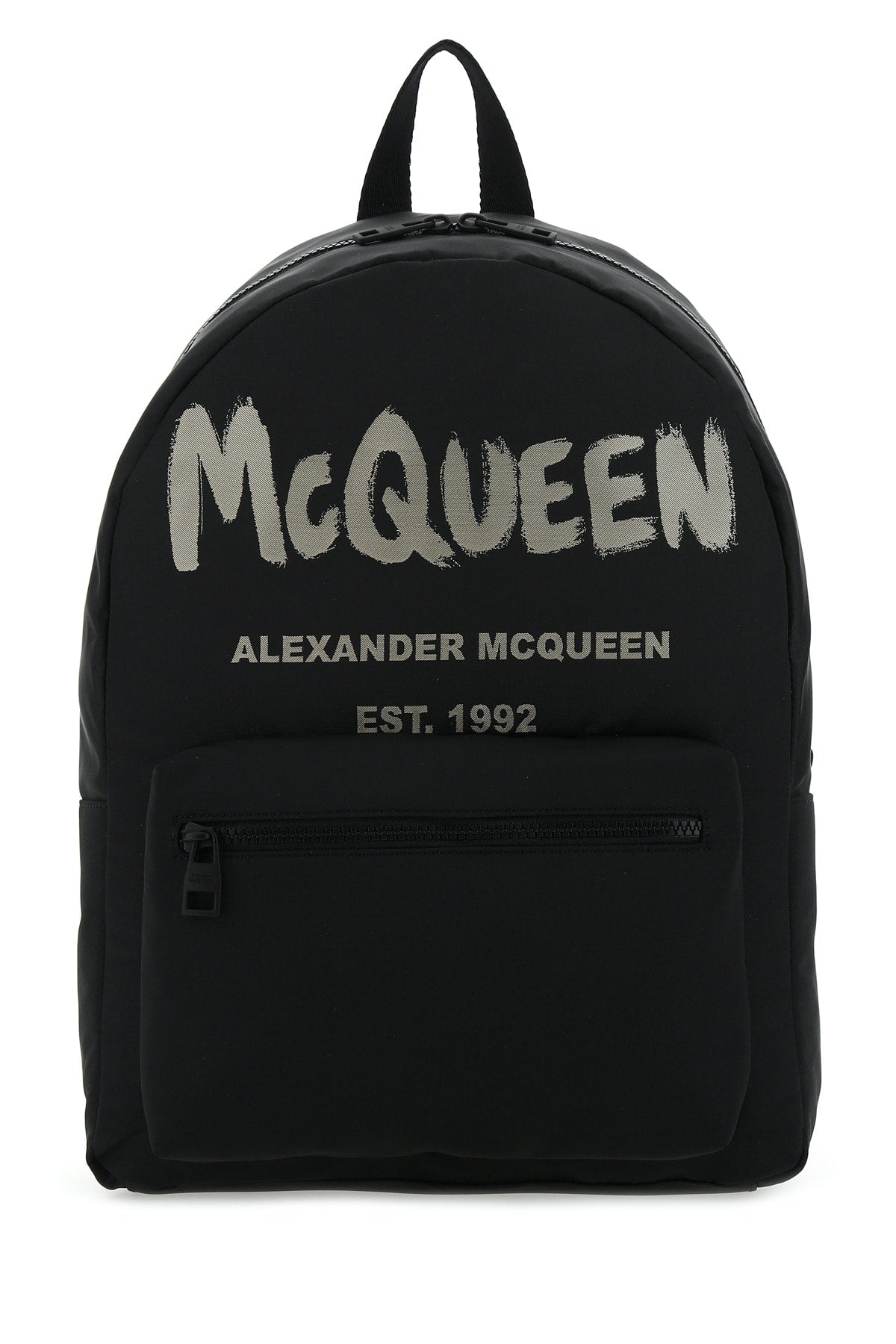 Alexander Mcqueen Logo-Print Backpack — Black E Poliestere