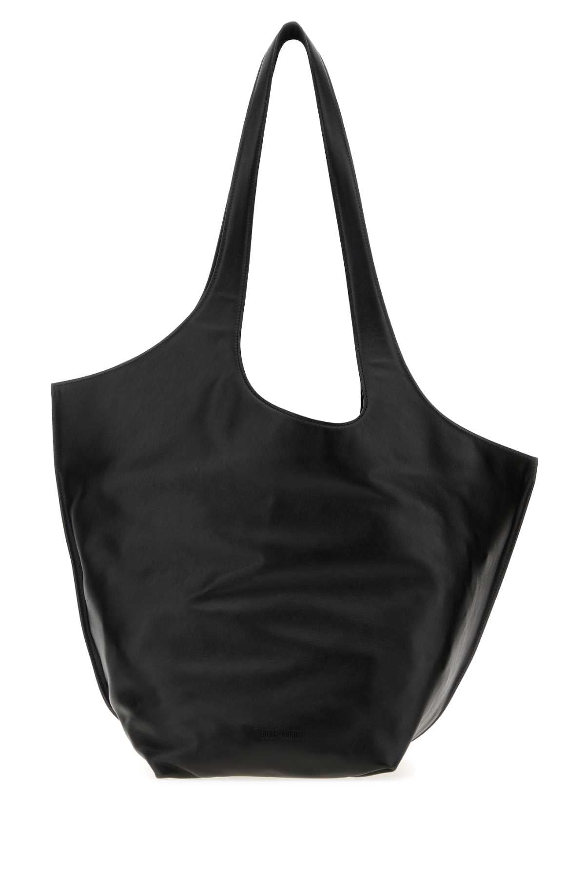 The Attico Scoop Shoulder Bag — Black
