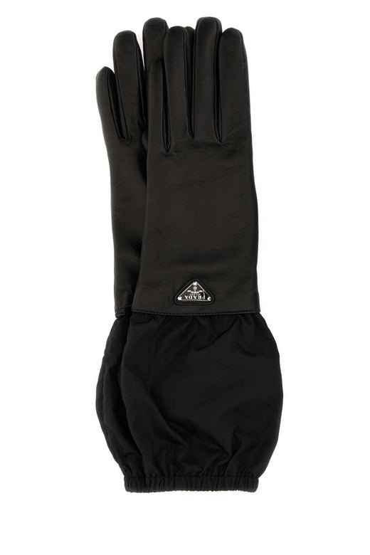 Prada Lamb Leather Gloves — Black Agnello