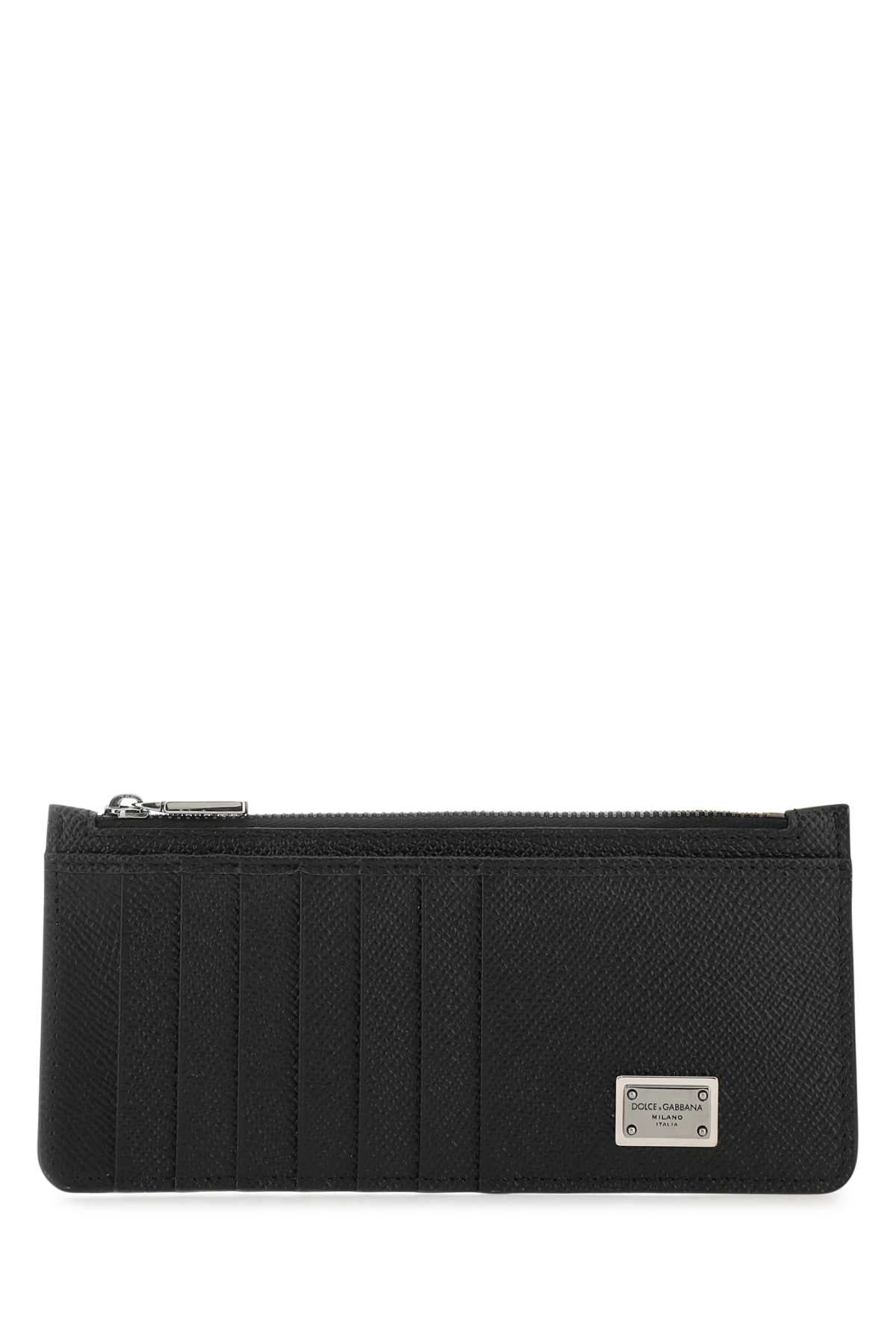 Dolce & Gabbana Calf Leather Card Case — Black Exterior: Cases