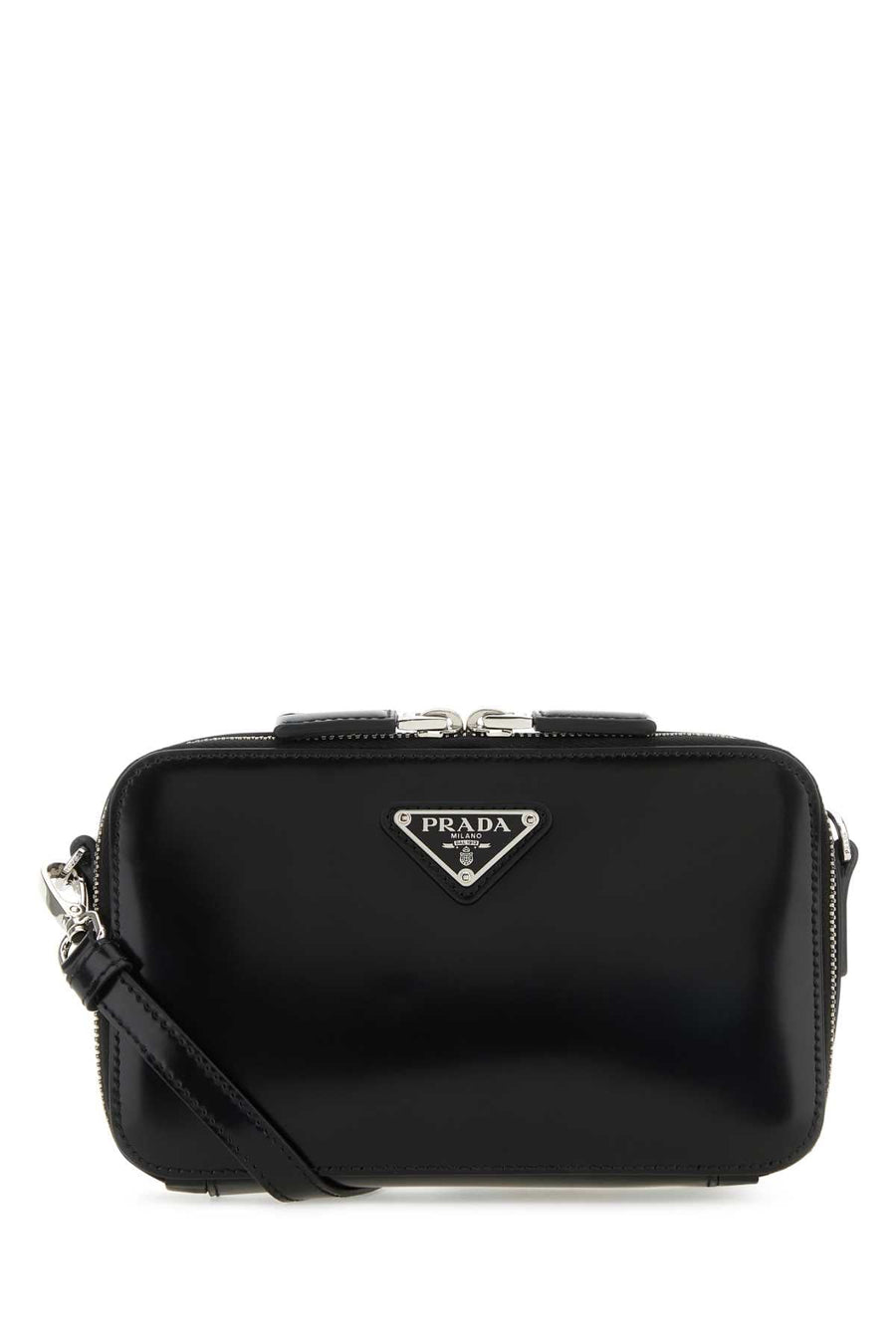 Prada Leather Crossbody Bag — Black