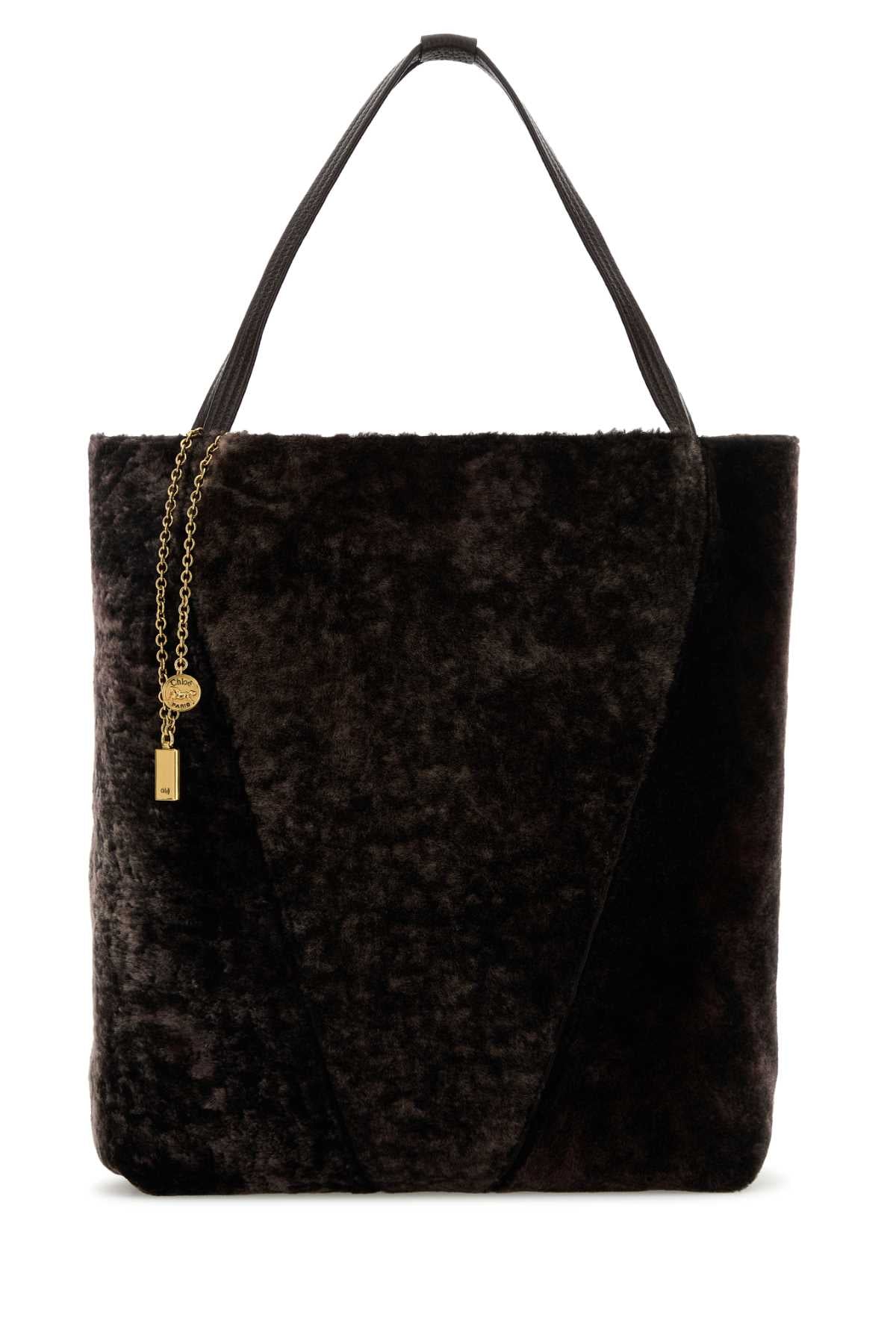 Chloé Spin Tote Bag — Brown