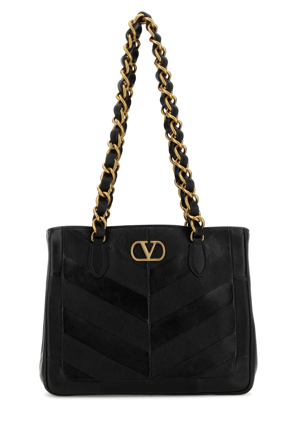 Valentino Garavani Tote Shoulder Bag — Black