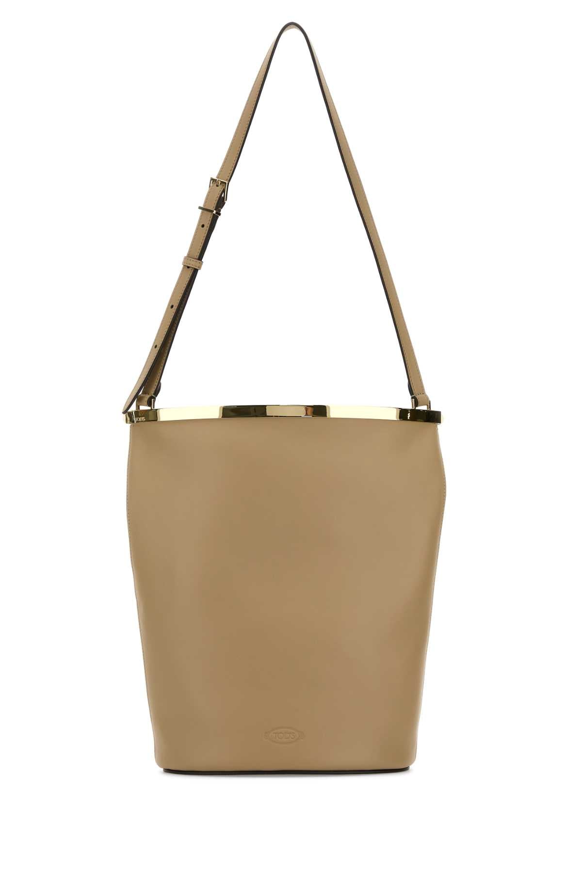 Tods Secchiello Bucket Bag — Beige