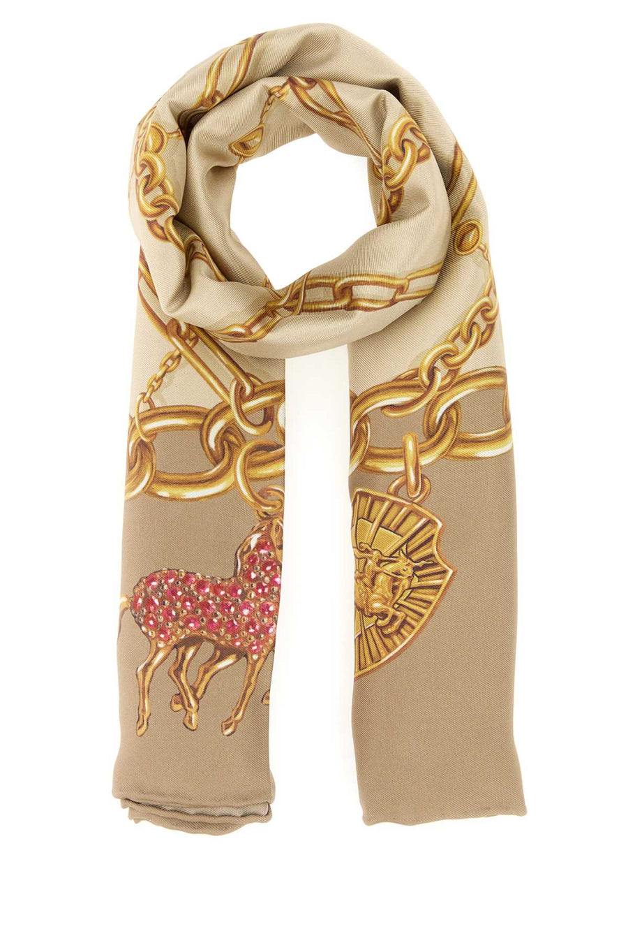 Burberry Check Scarf — Beige Exterior: Silk Scarfs