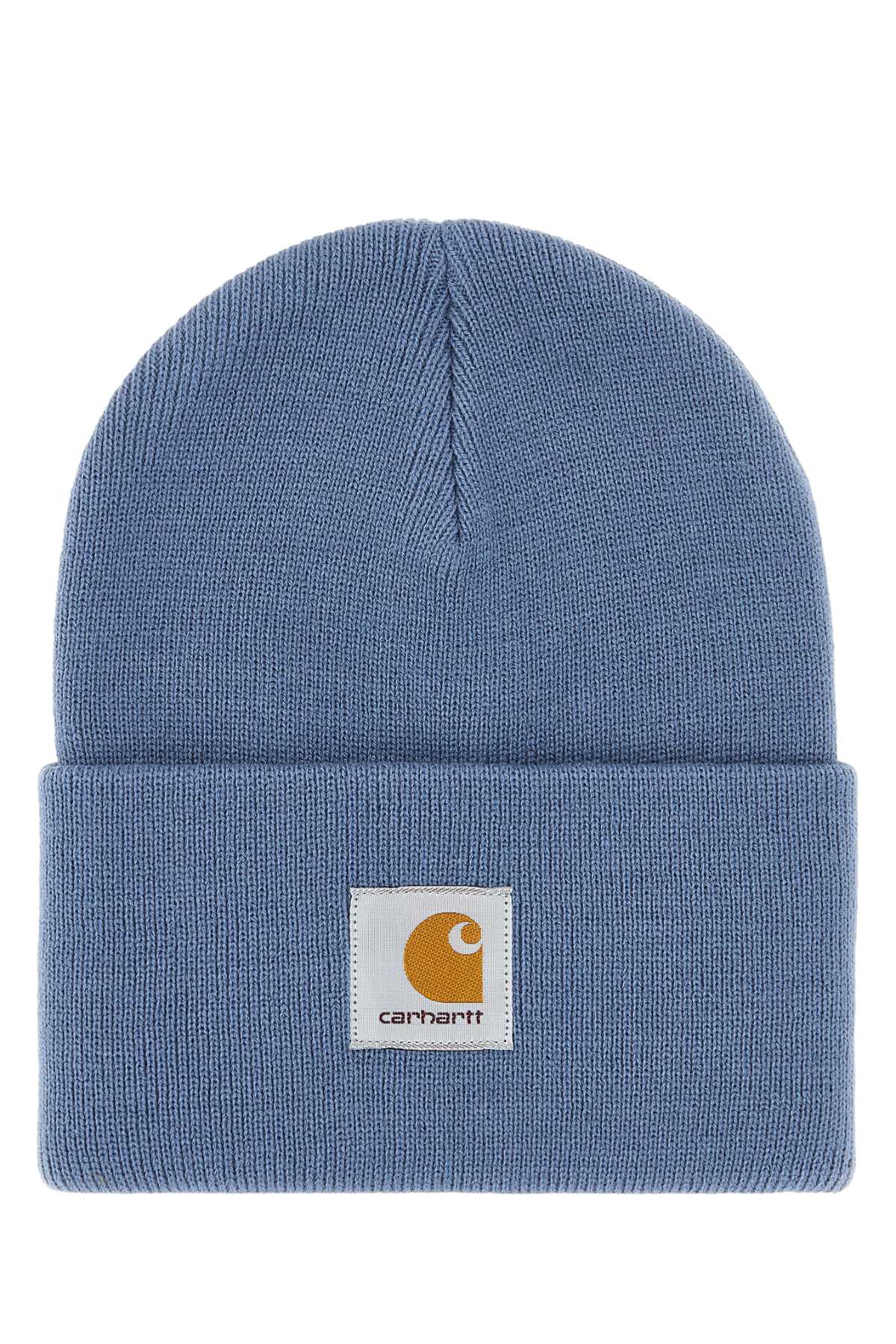 Carhartt Wip Bag Acrylic Ribbed Beanie — Blue Beanies