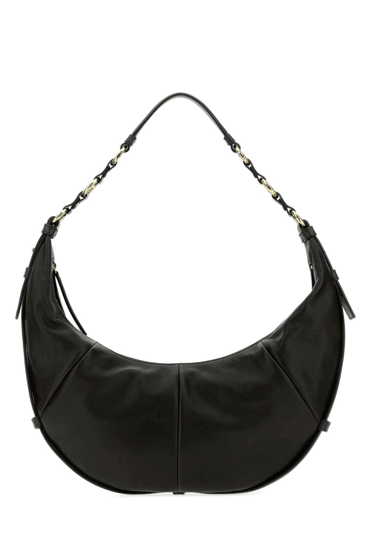 Saint Laurent Saharienne Shoulder Bag — Black