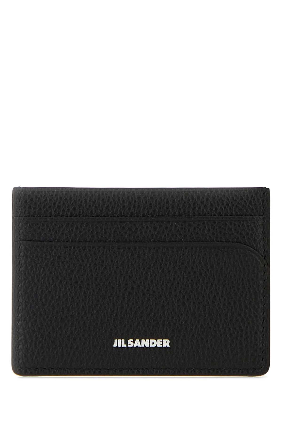 Jil Sander Curve Card Case — Black Exterior: Calf Cases