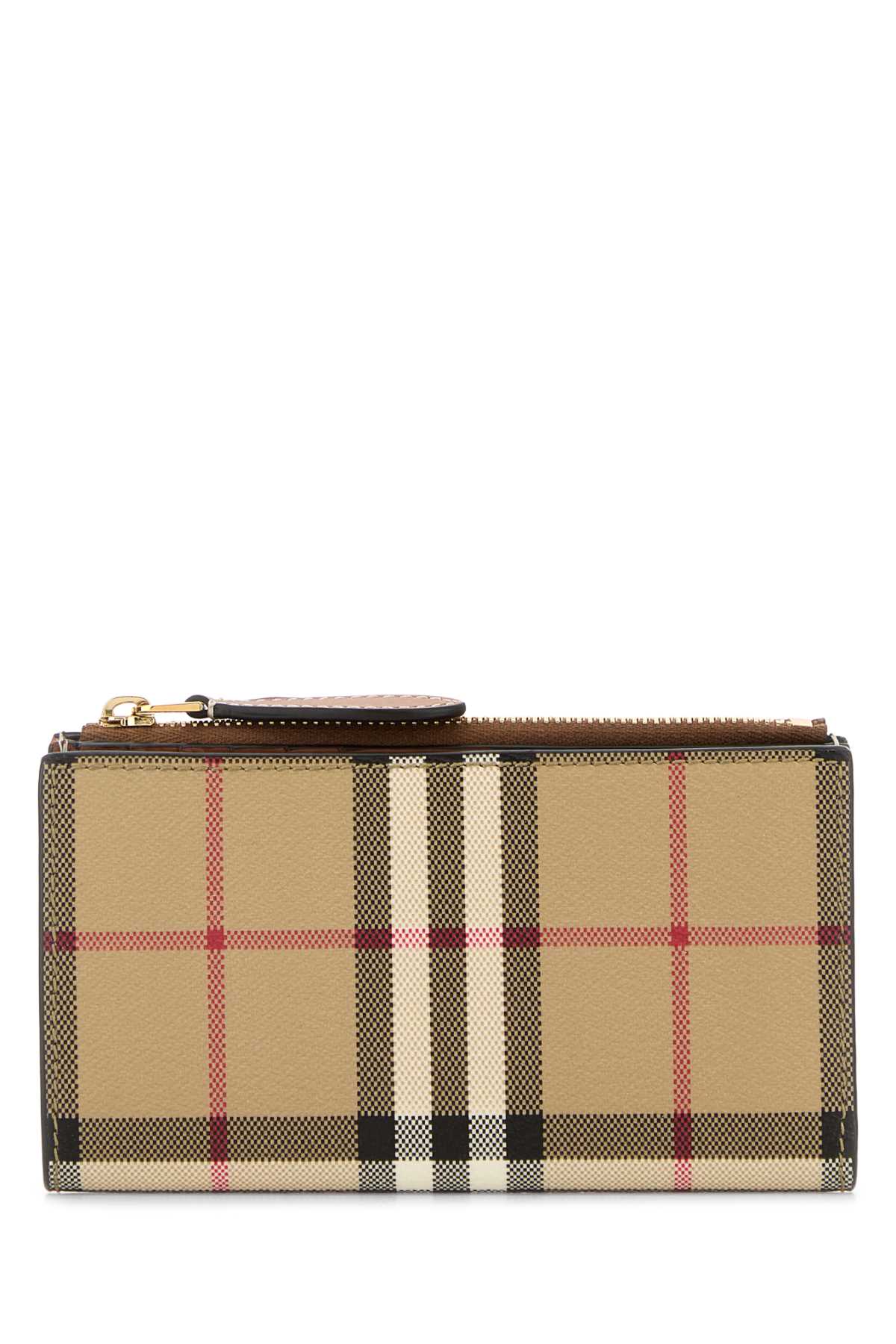Burberry Bifold Wallet — Beige Polyurethane Polyester Cotton