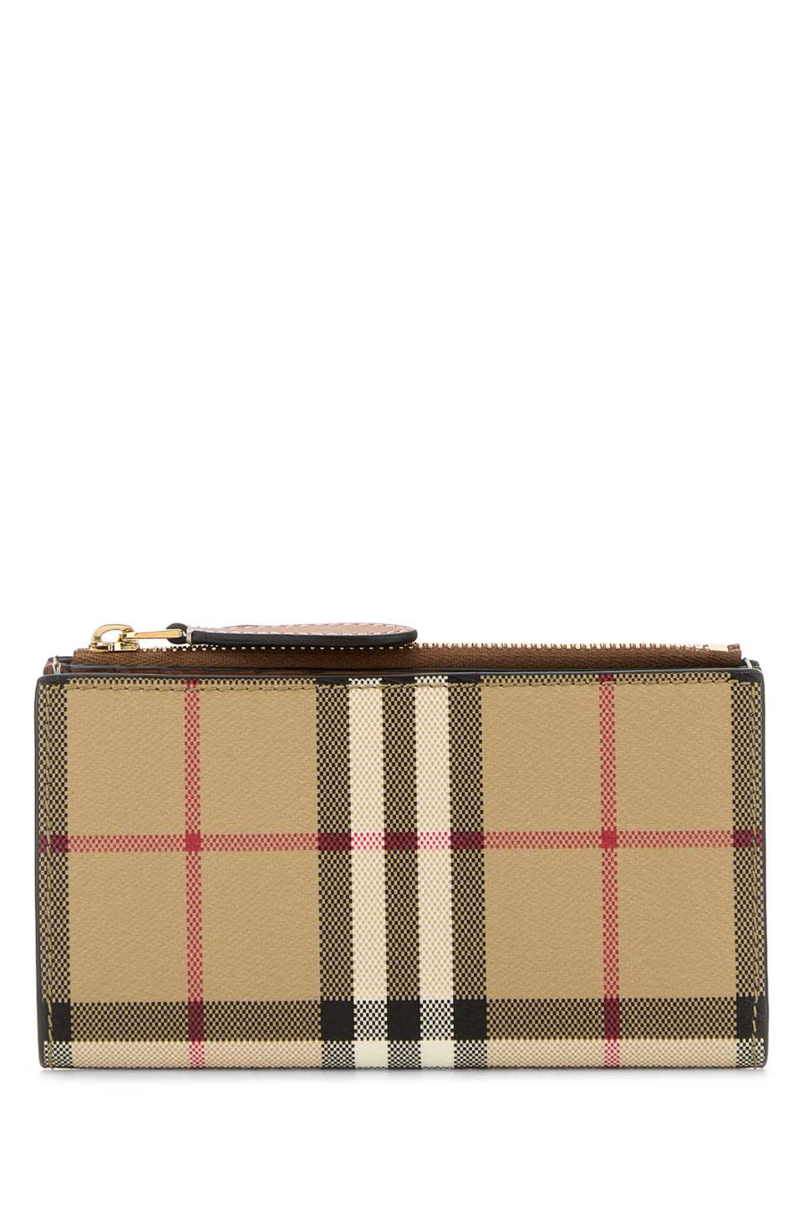 Burberry Bifold Wallet — Beige Polyurethane Polyester Cotton