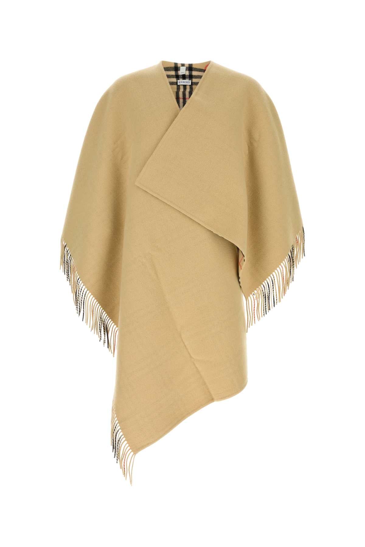 Burberry Coniston Cape — Beige Exterior: Wool Shawls