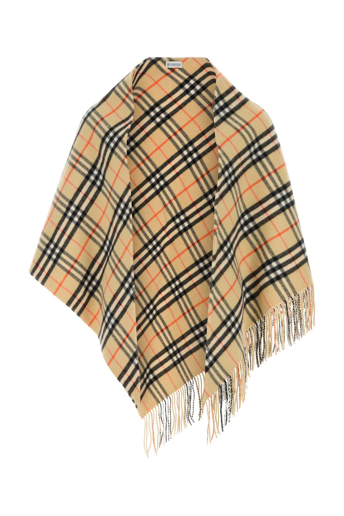 Burberry Bandana Shawl — Beige Exterior: Wool Cashmere Shawls