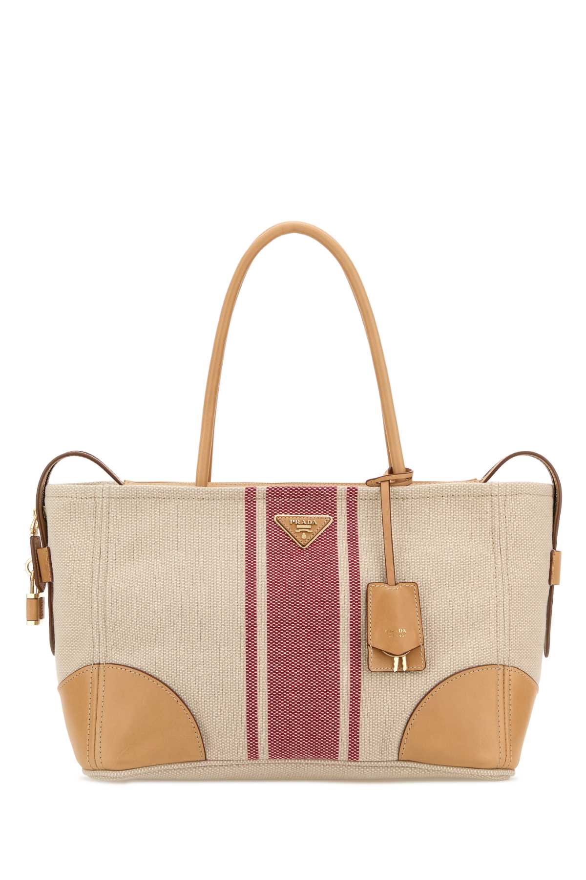 Prada Shopping Tote Bag — Beige