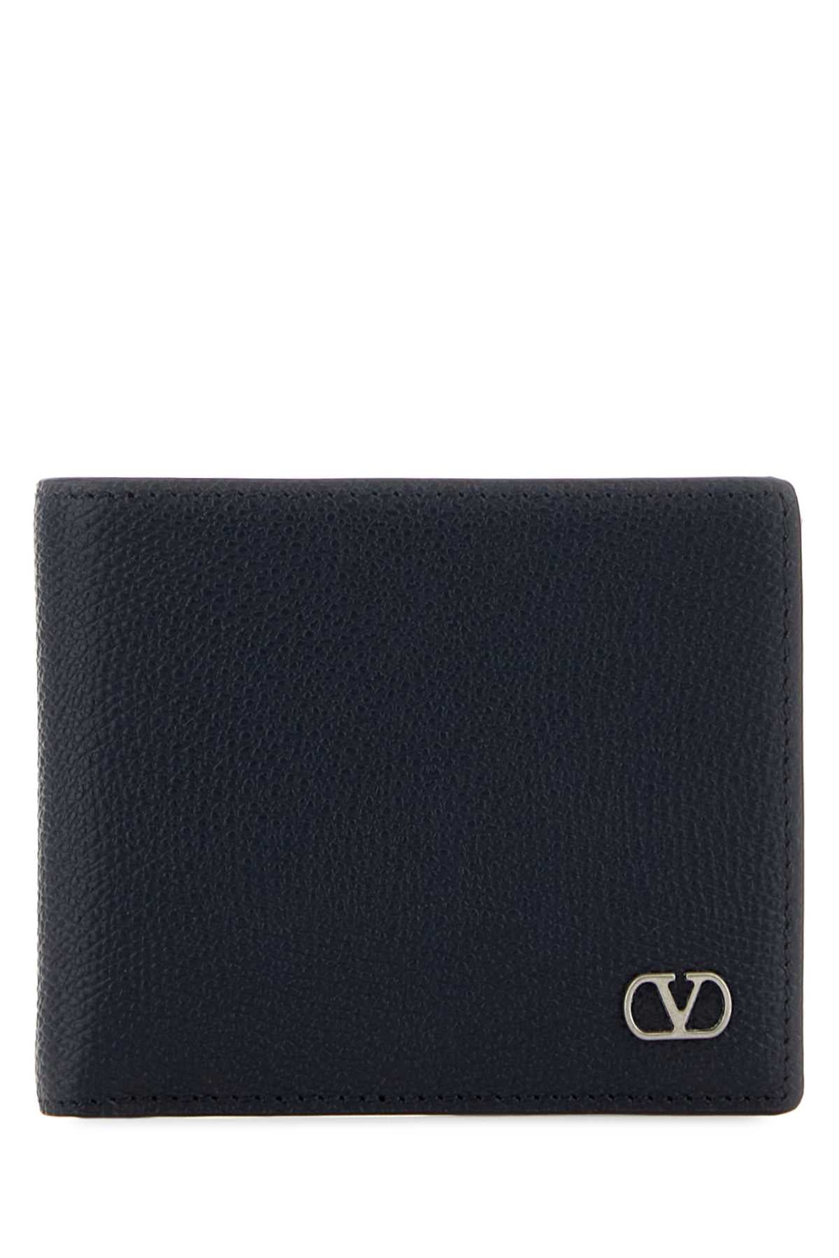 Valentino Garavani Wallet — Navy Calf Leather - Bos Taurus