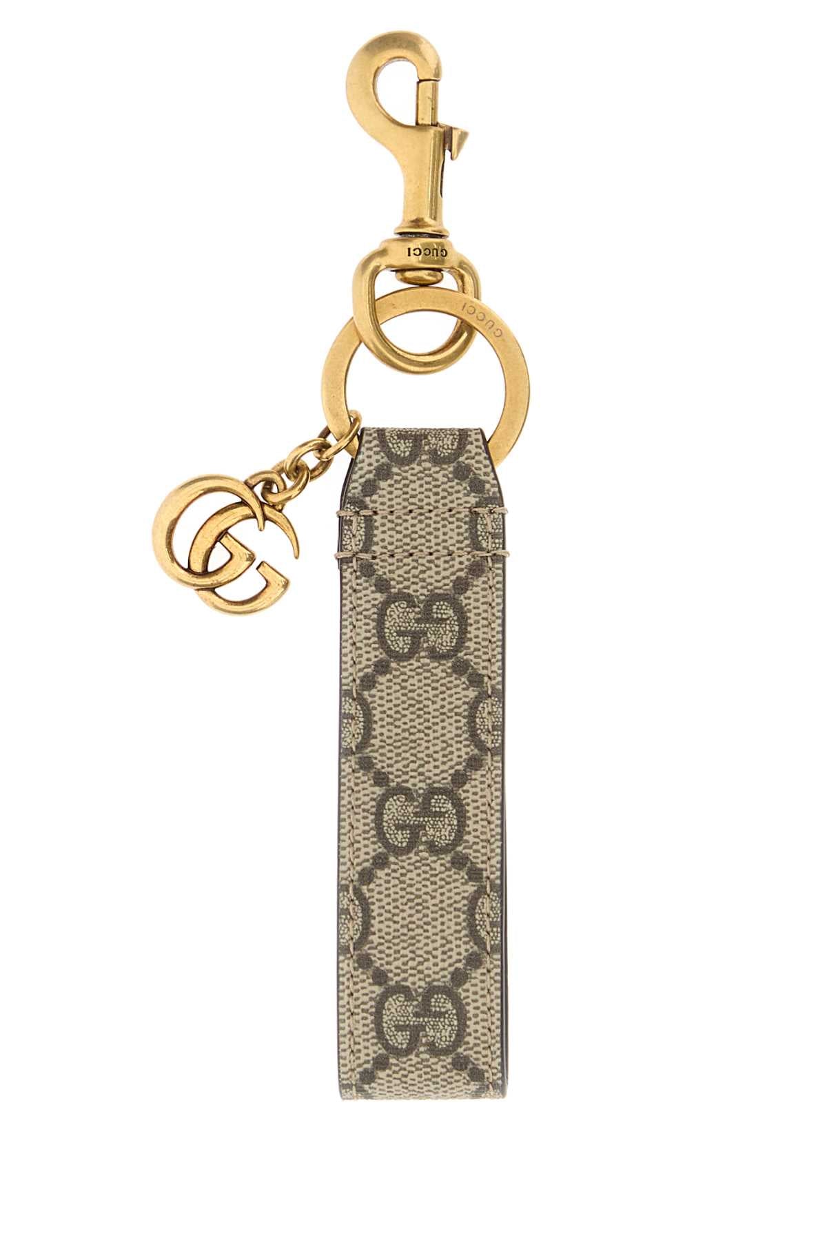 Gucci Chain Key Case — Beige Brass Keychains