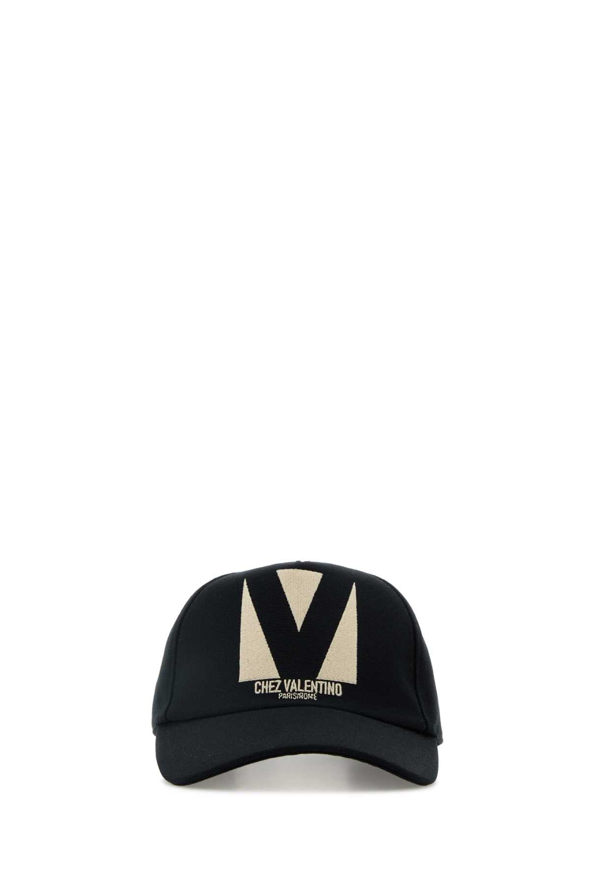 Valentino Garavani Baseball Cap — Black Cotton Caps