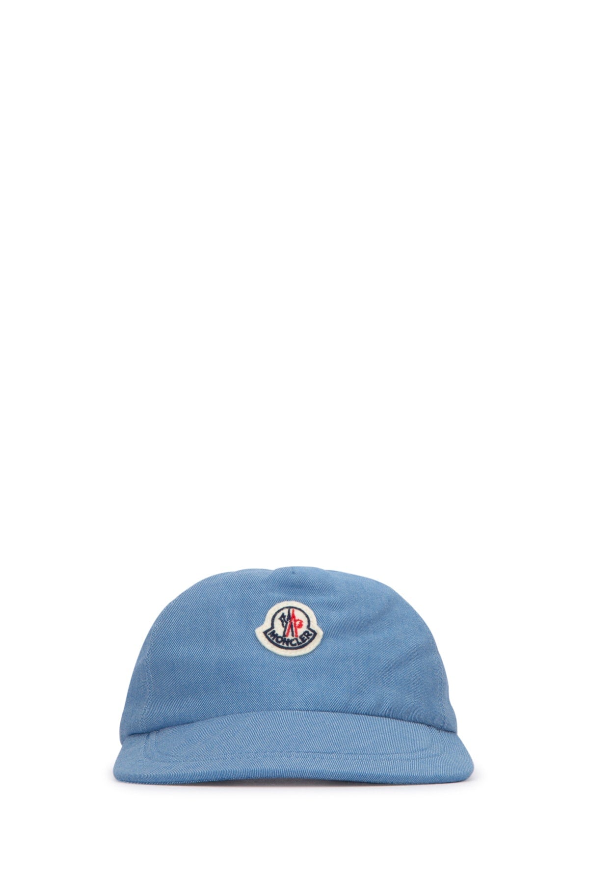 Moncler Jr Hat Logo-Embroidered Baseball Cap — Blue Cotton Caps