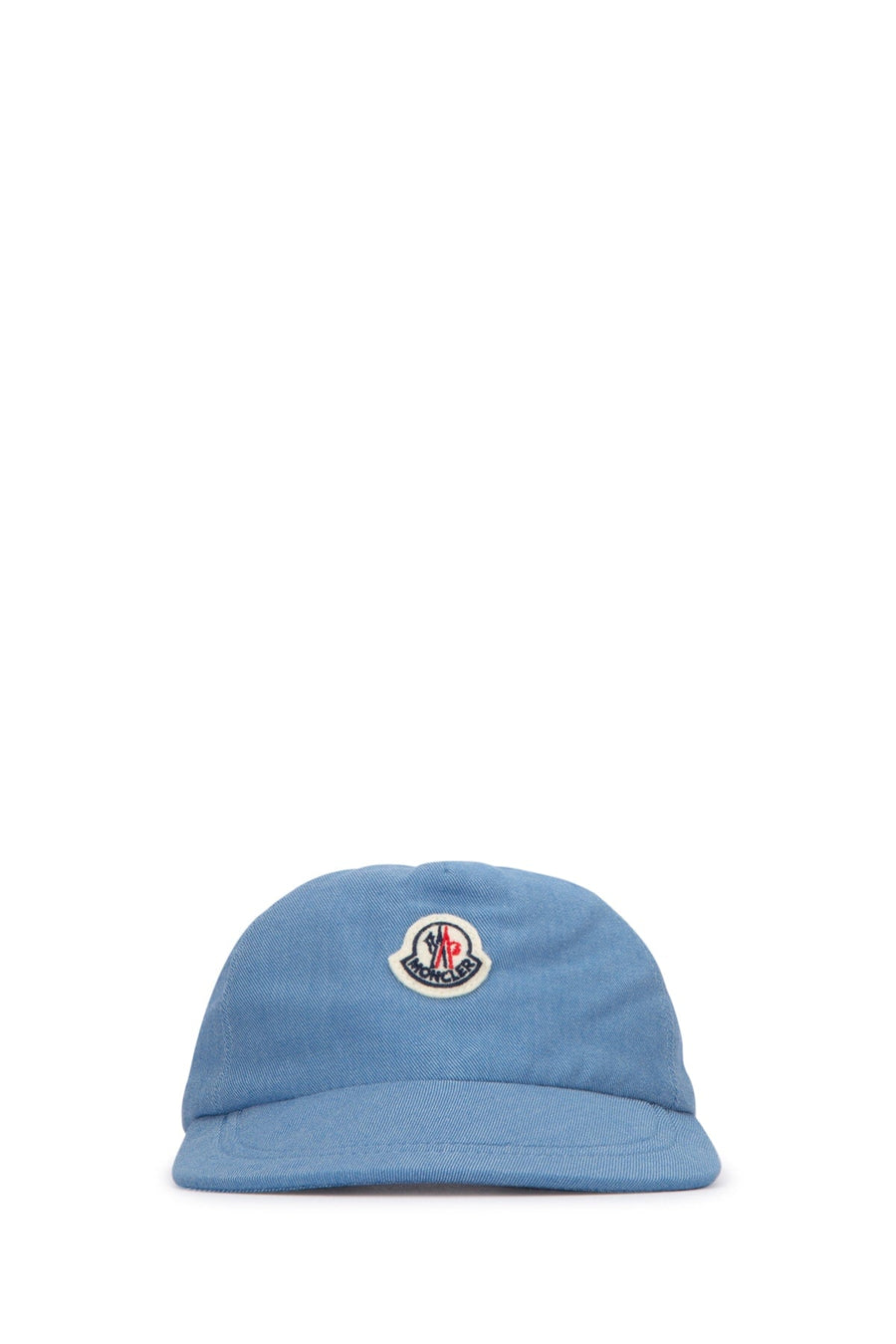 Moncler Jr Hat Logo-Embroidered Baseball Cap — Blue Cotton Caps