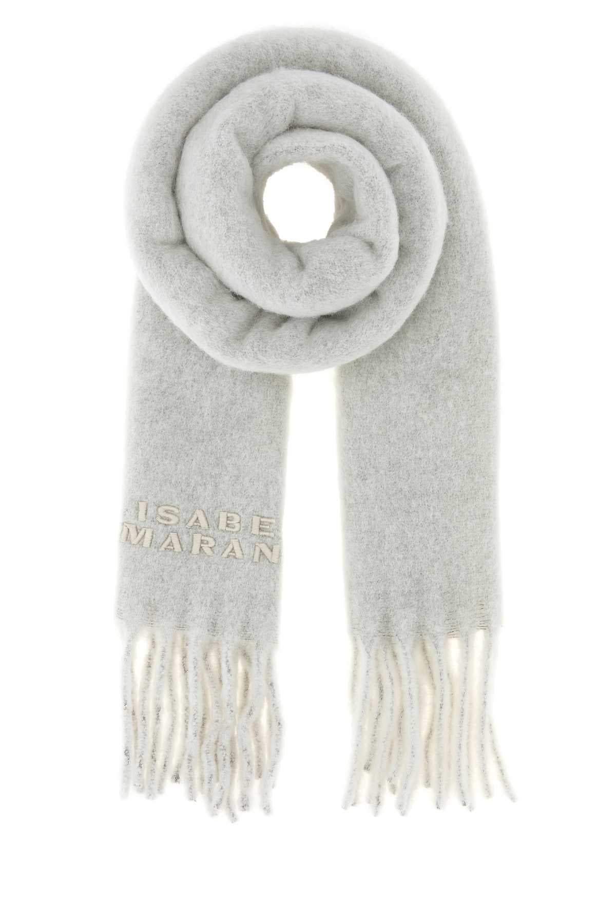 Isabel Marant Firny Scarf — Gray Exterior: Alpaca Nylon Scarfs