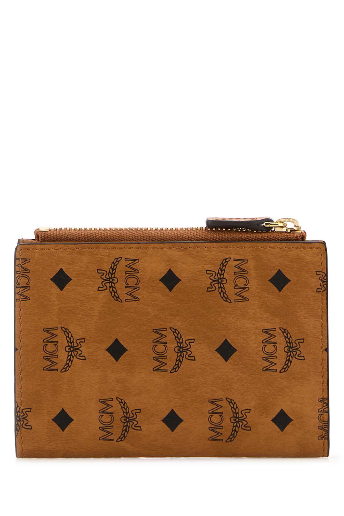 Mcm Aren Visetos Wallet — Cognac