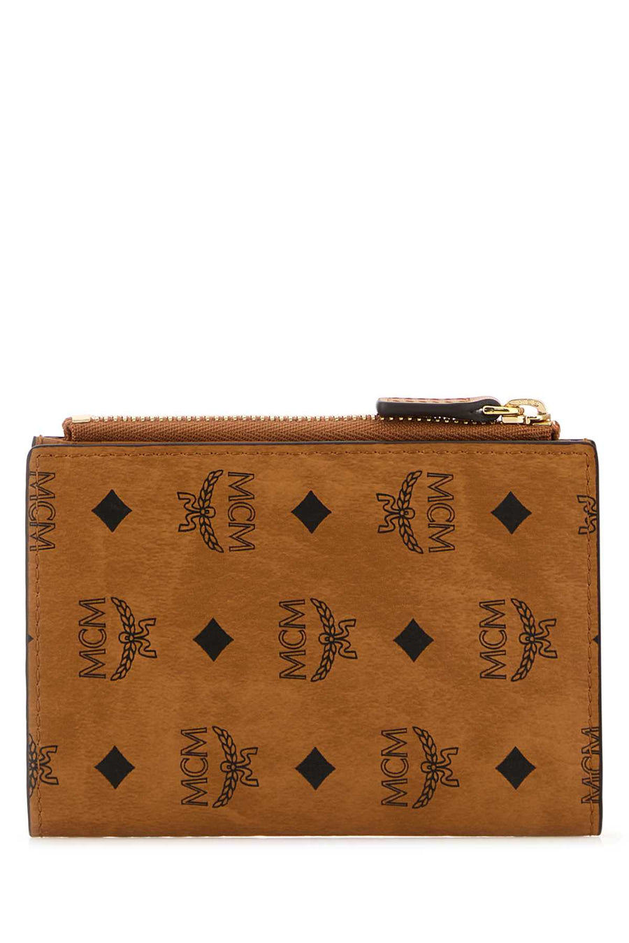 Mcm Aren Visetos Wallet — Cognac