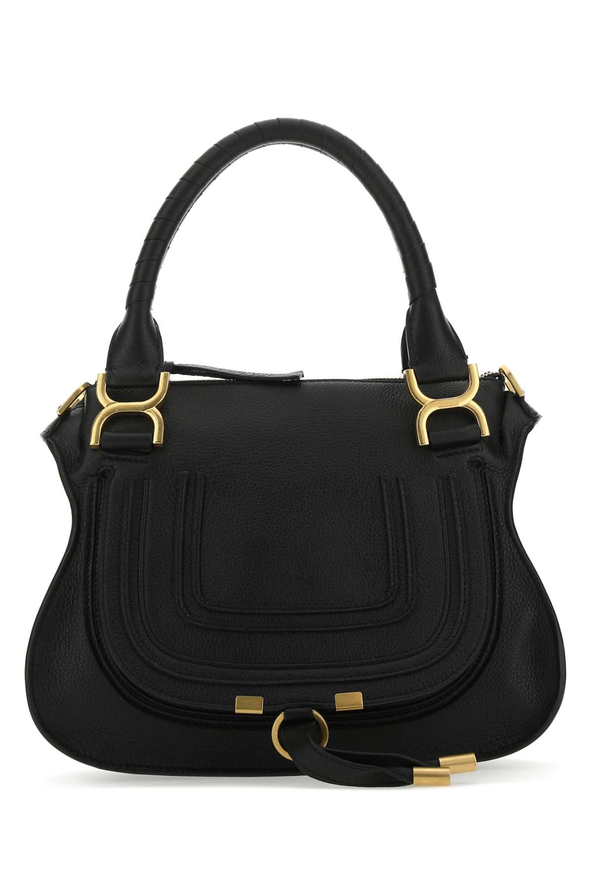Chloé Marcie Shoulder Bag — Black