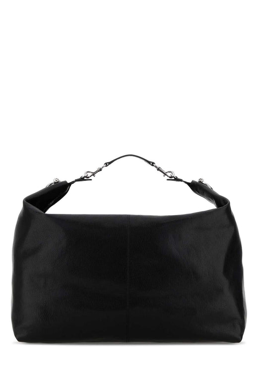 Gucci Leather Hobo Shoulder Bag — Black