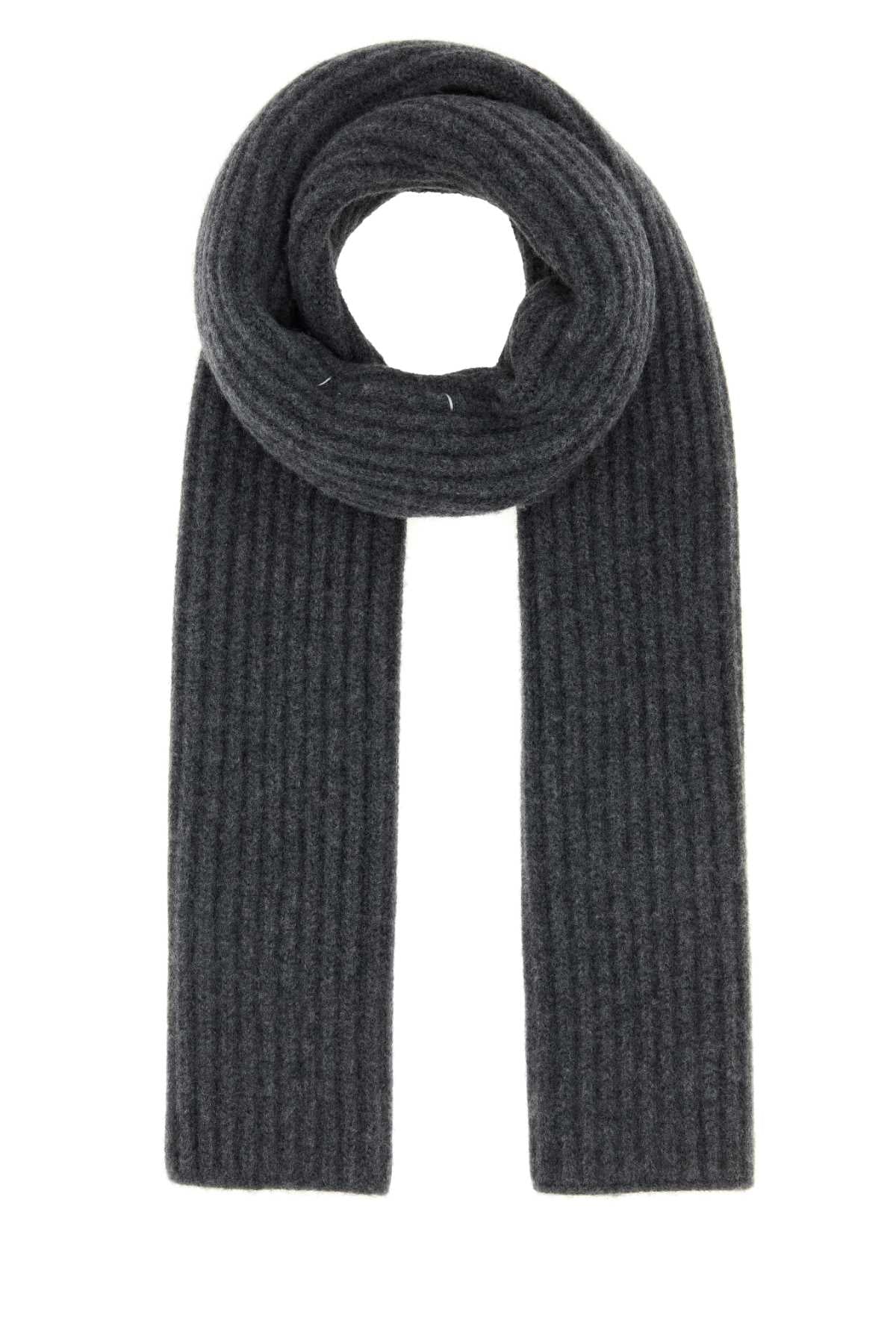 Maison Margiela Virgin Wool Scarf — Gray Scarfs