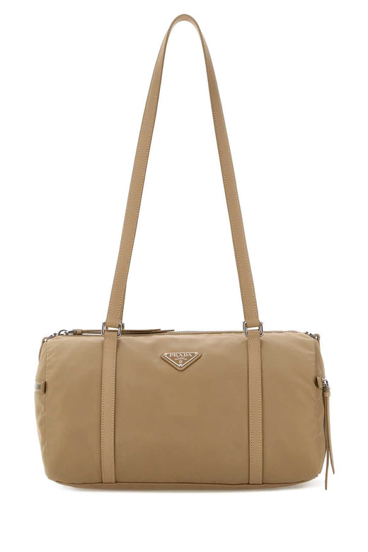 Prada Re-Nylon Shoulder Bag — Beige